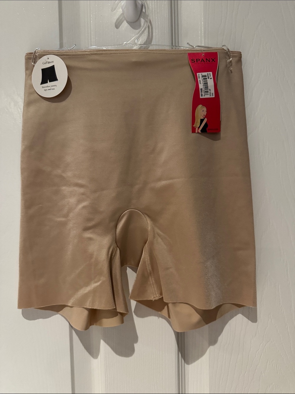 NWT size small SPANX Women's High-Waist Nude Shaping Shorts